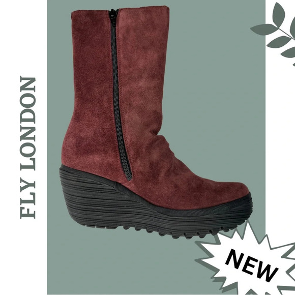 Fly London Yemy Platform
Wedge Boot Old Suede Wine Diesel
Black Size 5.5 US 36 E - Picture 2 of 6